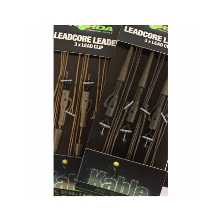 Korda Leadcore Hybrid Lead Clip Weed/Silt,3 per pack