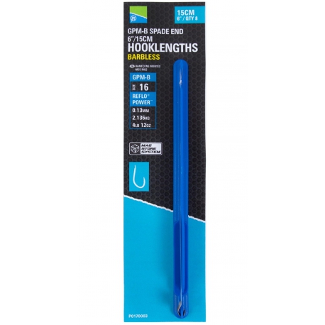 Preston Gpm-b Spade End Hooklengths Barbless