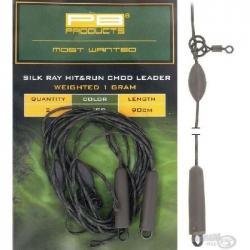 PB Silk Ray Hit & Run Chod Leader 1g 90cm Gravel