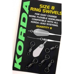 Korda Flexi Ring Swivels Maat 8