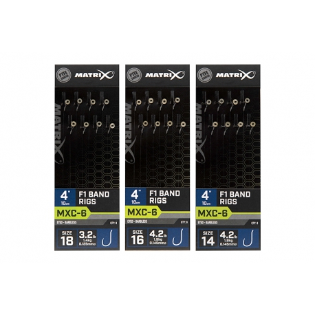 Matrix MXC-6 4" F1 Band Rigs Barbless